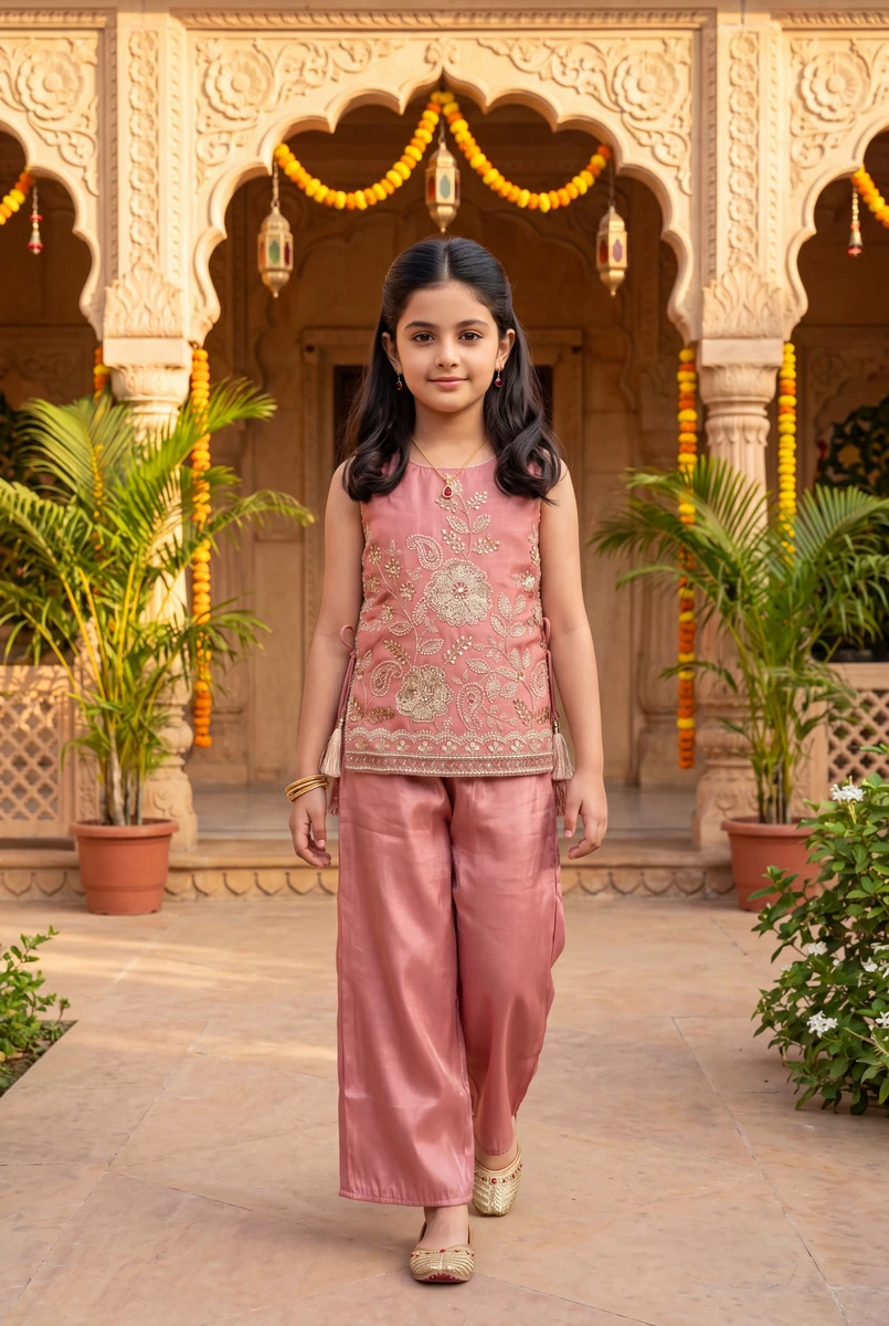 Pink Jumpsuit kids' wear lookbook image.