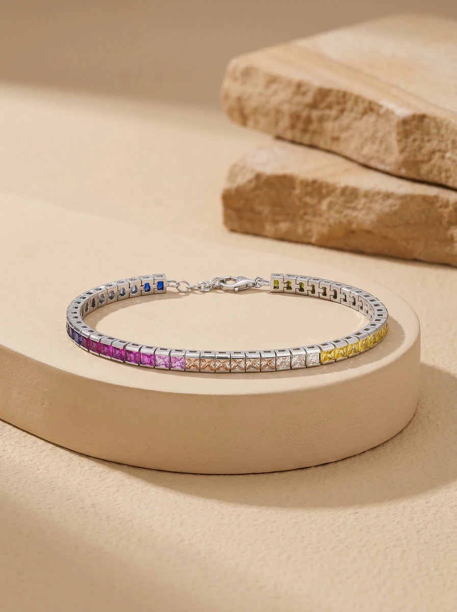 multicolor tennis bracelets