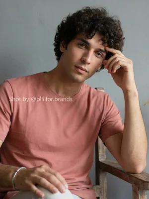 Pink Tee Portrait men's wear lookbook image.